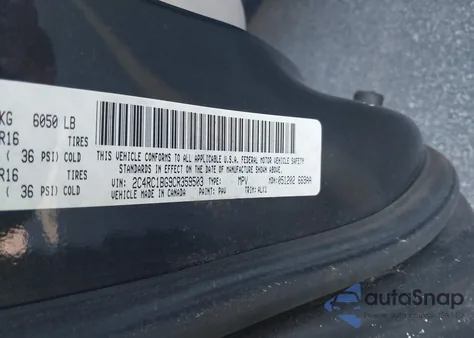 2012 Chrysler Town & Country Touring from USA, damaged, VIN 2C4RC1BG9CR359503